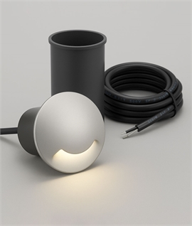 Recessed LED marker light with warm white output - for walls or ground