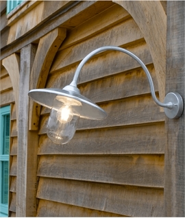 Exterior Arched Neck Fisherman Style Wall Light
