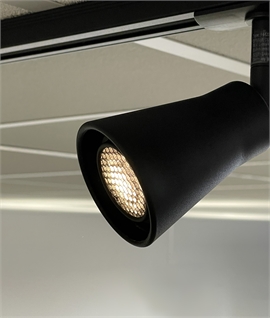 Black Mains 6w GU10 Lamp with Low Glare Honeycomb Filter