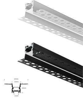 Low-Glare Profiles In Aluminium for Comfort LED Strip Lighting