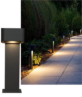 Urban Grey Modern Wide Distribution Zero Glare Bollard 