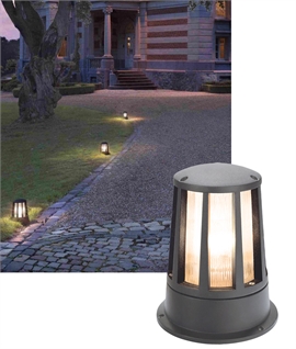 Low Level Bollard Light for Paths and Driveways - Anthracite Grey