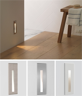 Recessed Low Level Mains LED Steplight - Contemporary Wash Light for Stairs