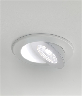 IP44 Adjustable Fire Rated LED Downlight - Matt Black or White Adjustable Colour and Output