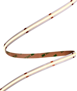 4w COB dotless white LED tape light for soft, continuous lighting, 8mm wide, 5 metre reel