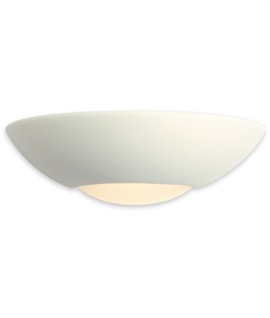 Conical Plaster Wall Light with Glass Panel