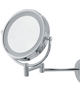 Round IP44 Vanity Mirror for E14 Lamp