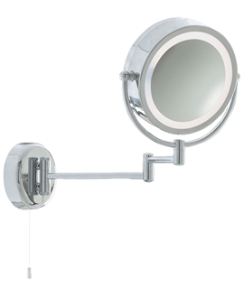 Round IP44 Vanity Mirror for E14 Lamp