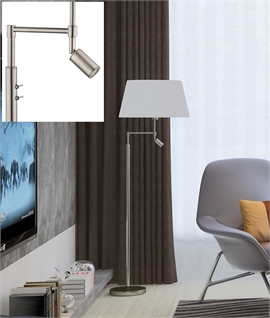 Floor Lamp with Integral Switched Reading Lamp 