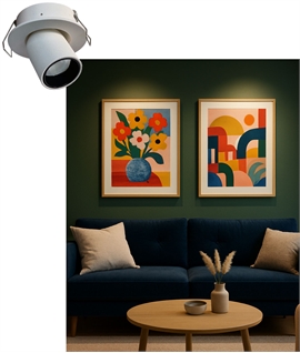White Recessed LED 3w Scoop Light - Adjustable