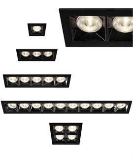Mini-Grid 54mm Linear Low-Glare Downlight - Black Trim, Black Reflector Mini-Grid 54mm Linear Low-Glare Downlight - Black Trim, Black Reflector
