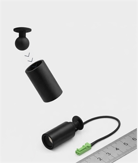 Magnetic Mount Miniature LED Spotlight in Black or Brushed Brass finish