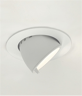 Compact LED Wall Washer in White - Dimmable 8w Wide Beam 