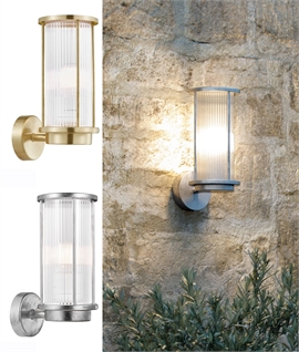Modern Bracket lantern for Exterior Walls - Galvanized or Brass