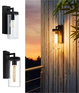 Exterior Bracket Wall Light with Jar Style Shade