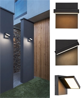 Modern Exterior Wall Light That Tilts - Adjustable White Light 3000k or 4000k