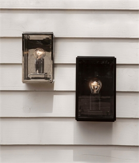 Contemporary Exterior Wall Lantern In Two Sizes