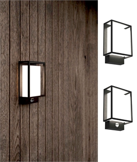 Modern Box Exterior Wall Light - PIR Option