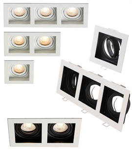 Adjustable Modular Box Downlight - White or Black