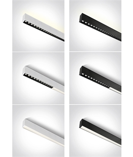 UGR17 Linear Spotlight Bar with Low-Glare Miniature Reflectors - Variable Output, CCT, Downlight, Fixed or Suspended