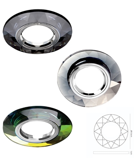 Chamfered Round Crystal Downlight - Clear or Spectrum