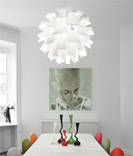 large white ceiling shade