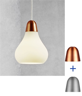 Opal Glass Pendant Light 160mm Diameter