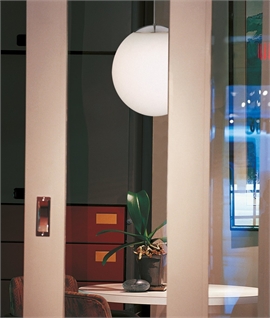 Bauhaus Opal Glass Globe Pendant Light - 35cm