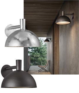 Modern Bracket Exterior Wall Light - a Large Glare-Free Fixture in Black or Galvanised