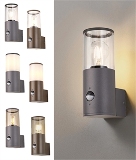 Modern Upright IP54 PIR Wall Lantern - 6 Options 