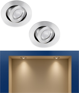 Priced to clear - 2x Adjustable niche lights for 42mm hole - Warm White with Narrow Beam