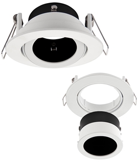 Adjustable Downlight with Low Glare Baffle For GU10 Mains Lamps