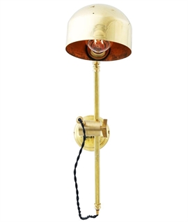 Polished Brass Fully Adjustable Swing Arm Wall Light
