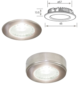 Robus 2W LED Under Cabinet Shelf Cupboard Surface Semi Recessed Mains Light Lamp 