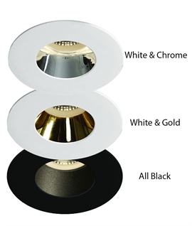 Recessed Mains GU10 Spot Light - Deep lamp position for reduced glare, in 3 finishes Recessed Mains GU10 Spot Light - Deep lamp position for reduced glare, in 3 finishes