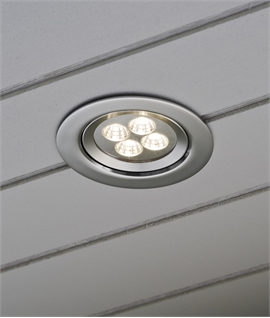 Recessed LED Soffit Light in Anodised Aluminium - IP44