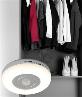 Rechargeable Battery Operated Stick-On Light with Movement Sensor