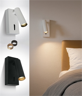 LED Adjustable Single Spot Wall Light - Switched