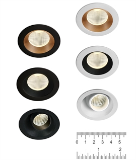 Miniature LED Recessed Downlights - Fixed or Adjustable With Controlled Brightness