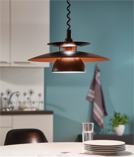 Rise and Fall Metal Scandi Style Pendant