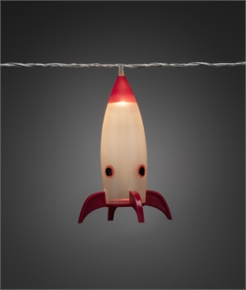 Rocket String Lights - LED Illumination and Plugged