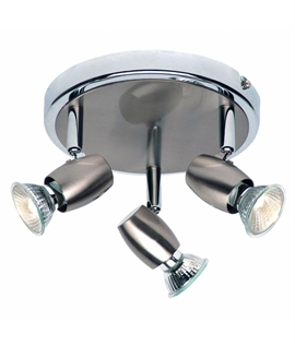 Round Triple Spot Plate in Satin Nickel and Chrome Finish