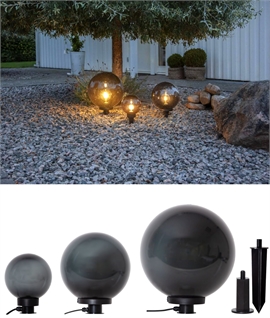Outdoor Black Globe for Lawns and Patios - IP44