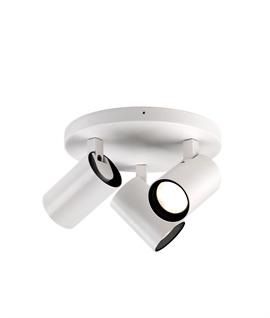 Bathroom Safe Round Ceiling Light with 3 Adjustable Spotlights  