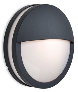 Modern Exterior Wall Light with Graphite Frame