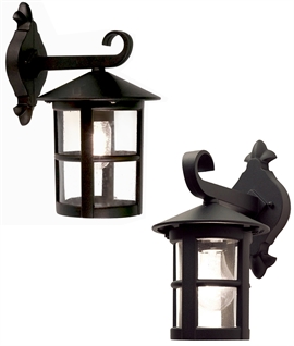 Small Exterior Black Hanging Lantern Wall Light