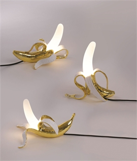 Gold Banana LED Table Lamps - Louie & Dewey 