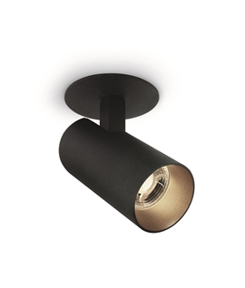 Semi-Recessed COB Cylinder Adjustable LED Spotlight - 6.5W Warm White