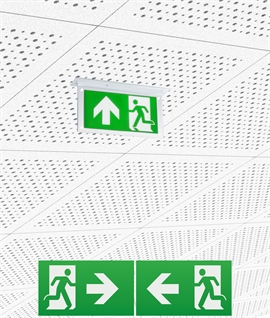 Semi-Recessed Emergency Exit Sign