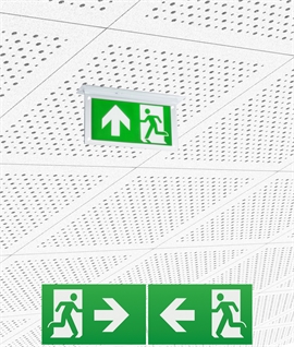 Semi-Recessed Emergency Exit Sign